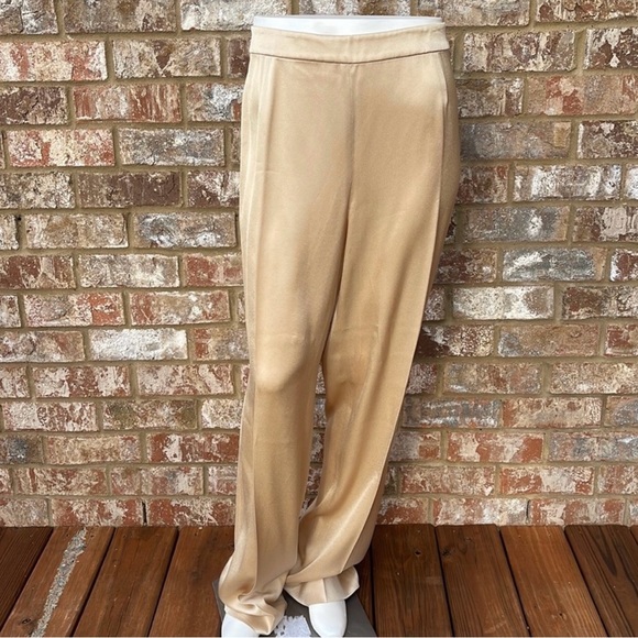 Carlisle Collection Notch Lapels Patch-Pocket Gold Oversized Blazer& Pantsuit 14 - Picture 4 of 12